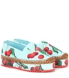 DOLCE & GABBANA CHERRY PRINTED ESPADRILLES,P00392587