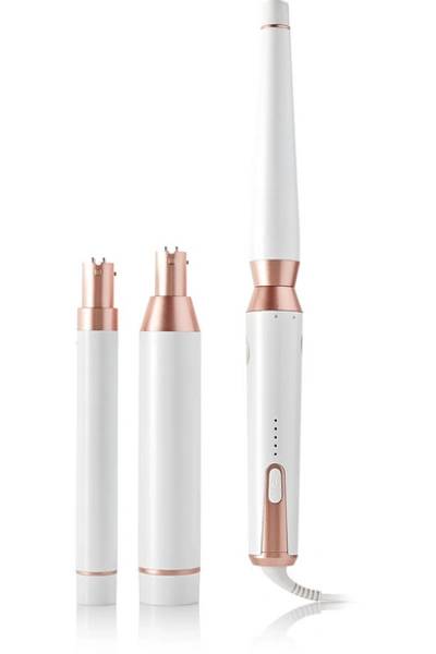 T3 Whirl Trio Interchangeable Styling Wand Tapered Set - Eu 2-pin Plug In White