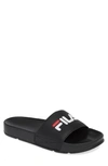 Fila Men's Drifter Slide Sandals From Finish Line In Black/ Red/ White