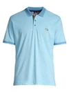 Robert Graham Easton Embroidered Skull Polo In Sky