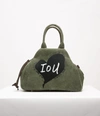 VIVIENNE WESTWOOD SLOGAN MEDIUM YASMINE BAG GREEN