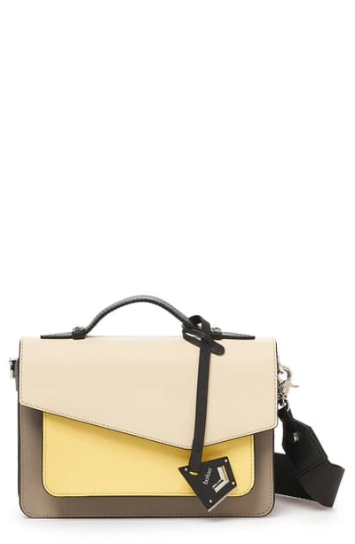 Botkier Cobble Hill Leather Crossbody Bag In Cream Colorblock