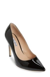 Charles David Calessi Pointy Toe Pump In Black Patent Leather