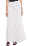 Karen Kane Lattice-trim Maxi Skirt In Off White