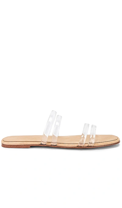 Tony Bianco Posch Slide In Clear Vinalite & White