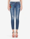 DOLCE & GABBANA PRETTY FIT JEANS WITH EMBROIDERY