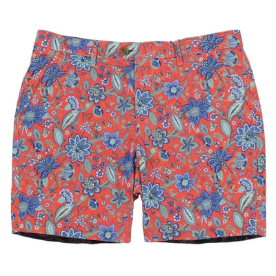 Lords Of Harlech John Short In Floral Canvas Coral