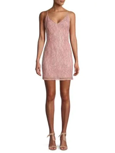 Bb Dakota Lace Slip Dress In Rose