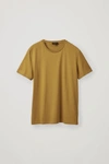 Cos Round-neck T-shirt In Yellow