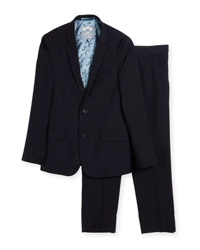 APPAMAN BOYS' TWO-PIECE MOD SUIT, NAVY,PROD222830069