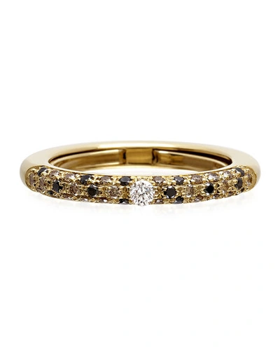 Adolfo Courrier Never Ending 18k Gold Diamond & Tsavorite Ring, Adjustable Sizes 6-8