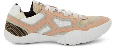Acne Studios Berun Suede And Mesh Sneakers In Pink White