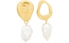Alighieri The Infernal Storm Freshwater Pearl Drop Earrings In Gold
