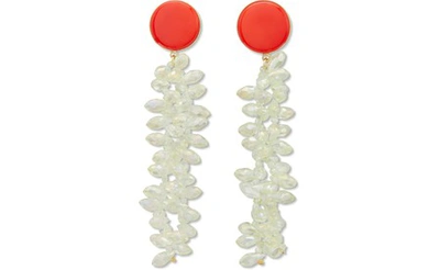 Magda Butrym Aster Earrings W/ Crystals In Red,crystal