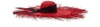 SENSI STUDIO WIDE-BRIMMED STRAW HAT,2140/RED/BLK