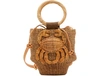 ARANAZ MALIA STRAW BUCKET BAG,MALIA BUCKET TAN