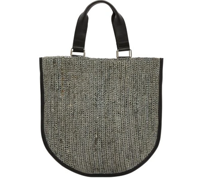 A Point Néron Bag In Natural/blue/grey
