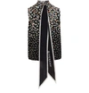 Givenchy Black Women's Floral Oversized Tie Shirt In Noir Blanc