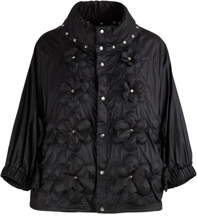 Moncler Genius Moncler X Noir Kei Ninomiya Floral Studded Jacket In Black