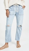 ONE TEASPOON SHABBIES DRAWSTRING BOYFRIEND JEANS HUSTLER,ONETE30620