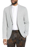 TOPMAN CLASSIC FIT JERSEY BLAZER,88A05SGRY