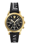 VERSACE SPORT TECH CHRONOGRAPH RUBBER STRAP WATCH, 40MM,VELT00119