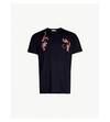 VALENTINO TIGER-EMBROIDERED COTTON-JERSEY T-SHIRT