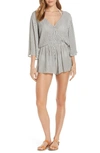 ELAN STRIPE COVER-UP ROMPER,N-RSS7025