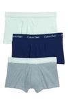 CALVIN KLEIN 3-PACK STRETCH COTTON LOW RISE TRUNKS,NU2664