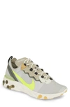 Nike Men's React Element 55 Casual Shoes, Green/grey - Size 11.0 In Spruce Aura/ Volt/ Fog
