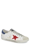 Golden Goose 'superstar' Sneaker In White Leather/ Red Star