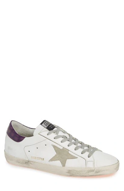 Golden Goose 'superstar' Sneaker In White/ Violet