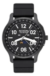 NIXON THE ASCENDER MOON PHASE SILICONE STRAP WATCH, 42MM,A12092474