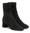 Aquazzura Saint Honore 50 Suede Boot In Black