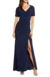 ADRIANNA PAPELL RUCHED JERSEY GOWN,AP1E206202