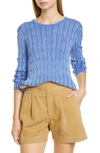 Polo Ralph Lauren Cable Knit Cotton Sweater In Blue