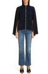 GIVENCHY WOOL & CASHMERE SWEATER CAPE,BW906F4Z4E