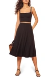 Reformation Molly Two-piece Dress In Black