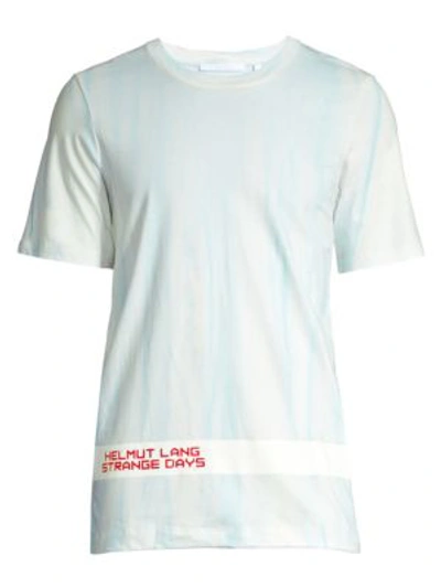 Helmut Lang Strange Days Logo Tape T-shirt In Blue