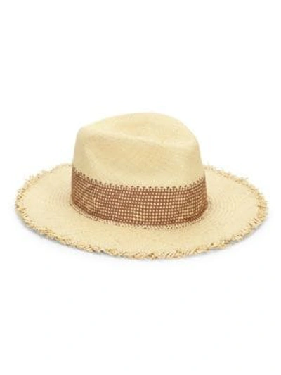 Rag & Bone Women's Frayed Panama Straw Hat In Natural Tan