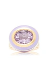 ALICE CICOLINI 22K GOLD STERLING SILVER AND AMETHYST RING,AC-SS19-01