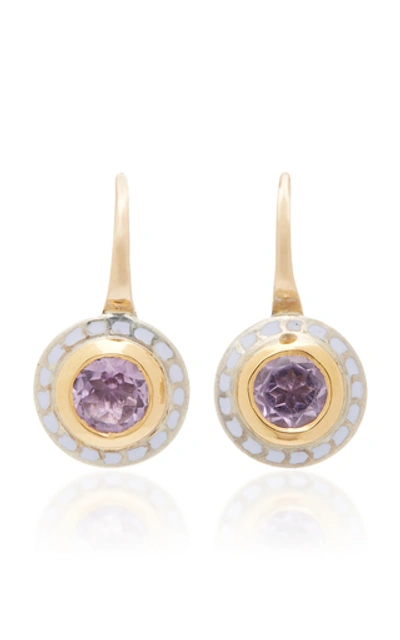 Alice Cicolini 22k Gold, Sterling Silver And Amethyst Earrings In Pink