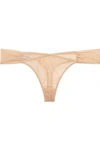 ADINA REAY FRAN STRETCH-TULLE THONG