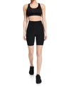 Beyond Yoga Spacedye In The Mix High-waist Biker Shorts In Black