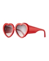 BALENCIAGA HEART-SHAPED ACETATE SUNGLASSES,PROD144090041