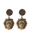 GUCCI GUCCI LION MOTIF DROP EARRINGS