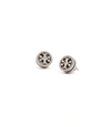 Tory Burch Miller Crystal-embellished Stud Earrings In Tory Silver/crystal