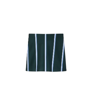 Tory Sport Performance Twin-stripe Golf Skirt In Conifer Mini Twin Stripe