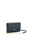 Tory Burch Robinson Chain Wallet In Royal Navy