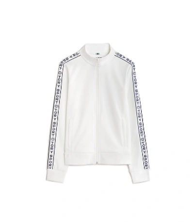 Tory Sport Tory Burch Banner Track Jacket In Snow White